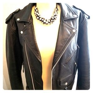 100% Leather Vintage Motorcycle Jacket
